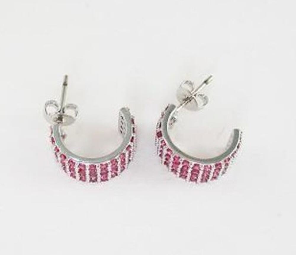 2088 NIB RH Macy Fine Jewelry Sterling Silver Lab Created Gemstone Earrings $135